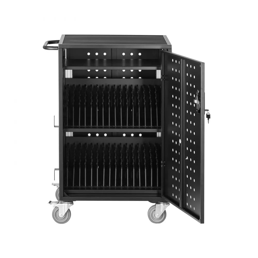 SCC-32P - Secure 32 Device Charging Cart with Wheels, Up to 15.6" Screens