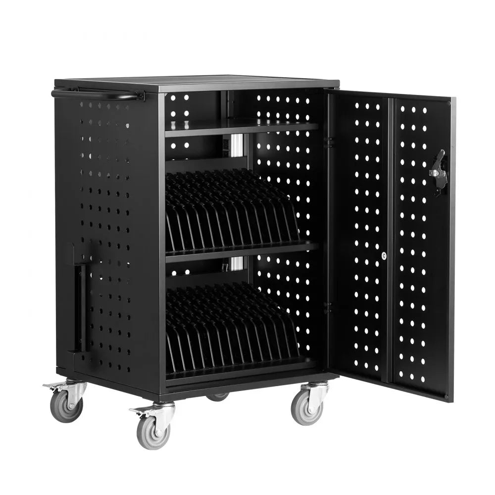 SCC-32P - Secure 32 Device Charging Cart with Wheels, Up to 15.6" Screens