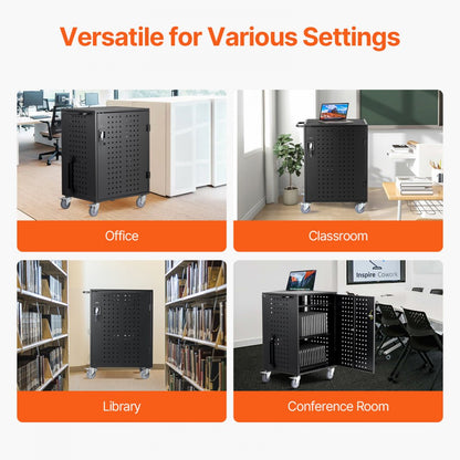SCC-36P - 36-Slot Mobile Charging Cart for 15.6" Devices