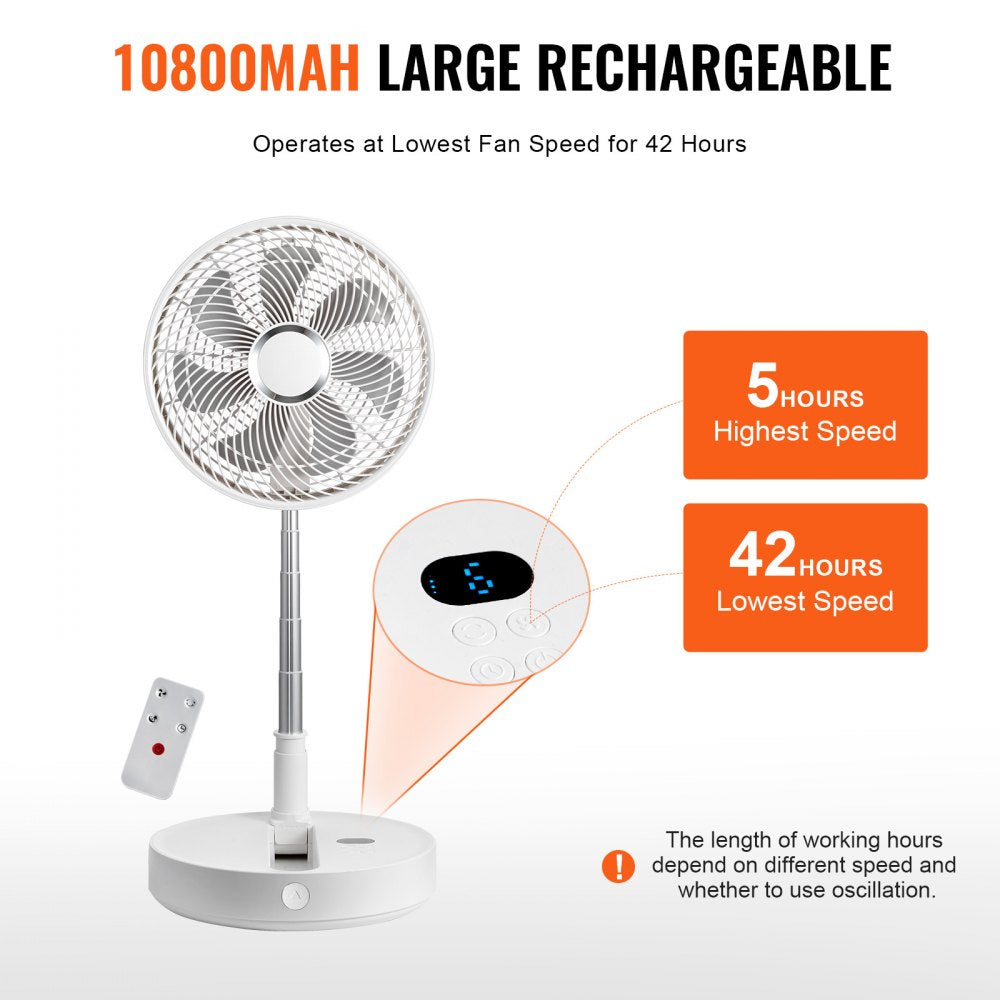 P30 - Portable 12-Inch Oscillating Fan with Remote & Adjustable Height