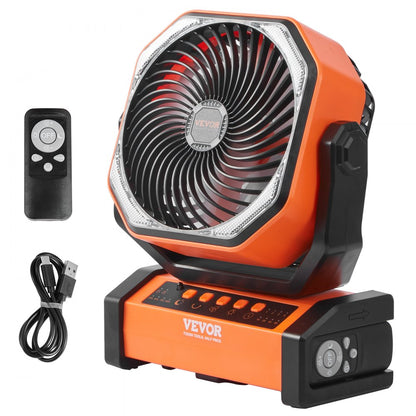 D12 - Versatile 9-Inch VEVOR Rechargeable Fan for Home & Outdoor Use