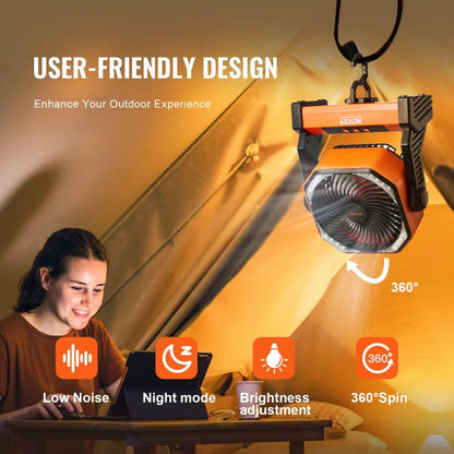 D10 - 8" Rechargeable Cordless Portable Fan for Any Location
