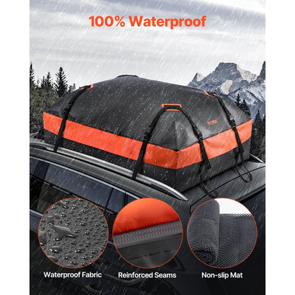 THCB-T0415 - Waterproof 15 Cubic Feet Car Rooftop Cargo Carrier Bag