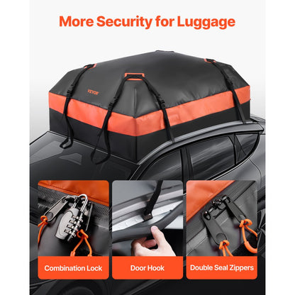 THCB-T0415 - Waterproof 15 Cubic Feet Car Rooftop Cargo Carrier Bag