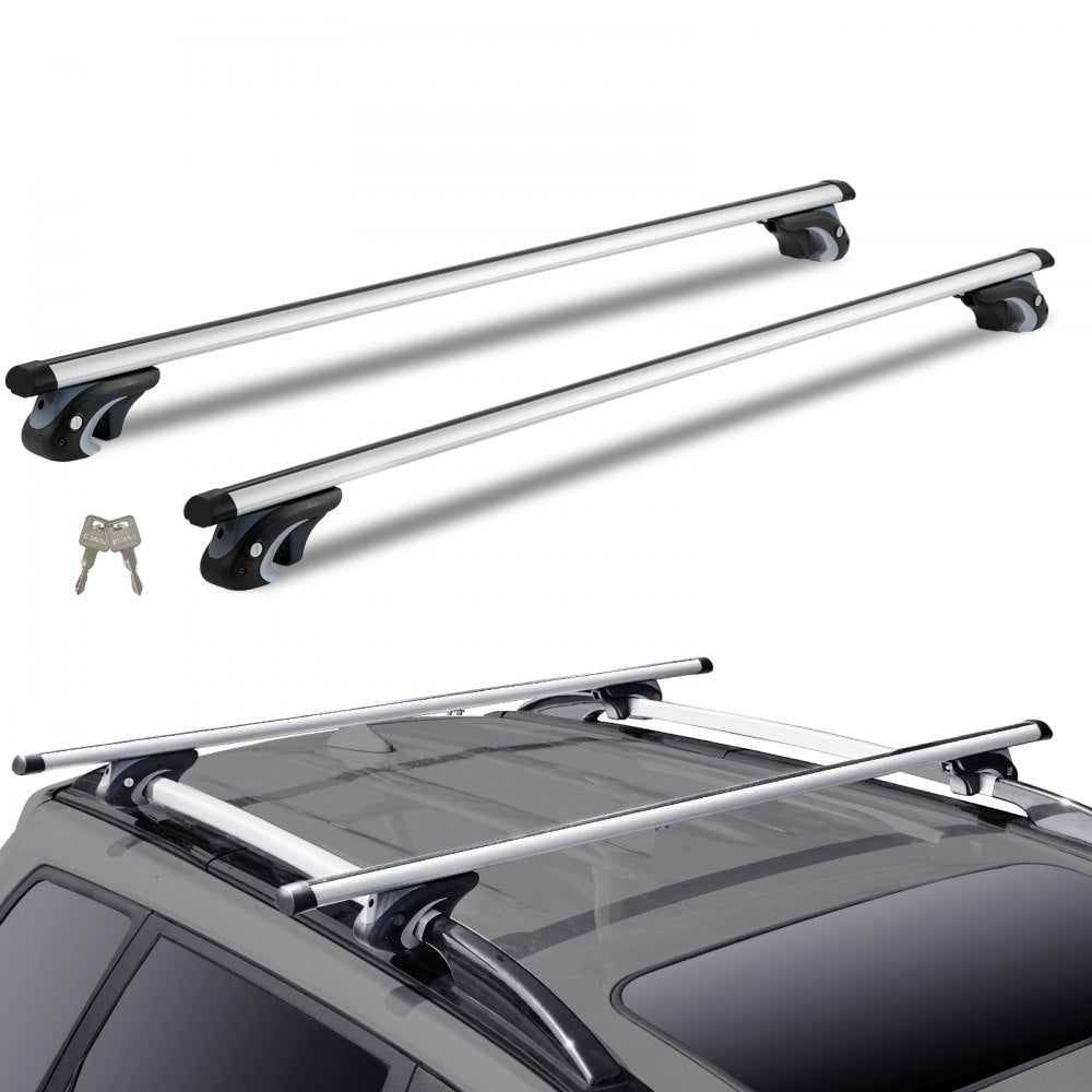 HJ-RB021-54" - Universal 54" Aluminum Roof Rack Cross Bars with Anti-Theft Lock