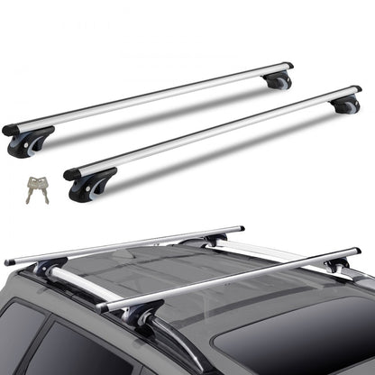 HJ-RB021-54" - Universal 54" Aluminum Roof Rack Cross Bars with Anti-Theft Lock