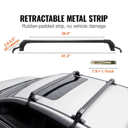 HJ-RB017-108CM - 41.3" Durable Aluminum Roof Crossbars for Easy Vehicle Use
