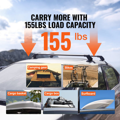 HJ-RB017-108CM - 41.3" Durable Aluminum Roof Crossbars for Easy Vehicle Use