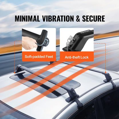 HJ-RB017-108CM - 41.3" Durable Aluminum Roof Crossbars for Easy Vehicle Use