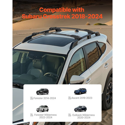 HJ-RB023-S - Aerodynamic Roof Rack Cross Bars for Subaru Crosstrek 2018-2024