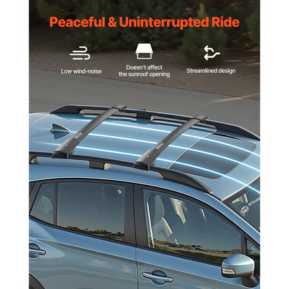 HJ-RB023-S - Aerodynamic Roof Rack Cross Bars for Subaru Crosstrek 2018-2024