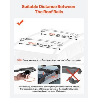 HJ-RB023-S - Aerodynamic Roof Rack Cross Bars for Subaru Crosstrek 2018-2024