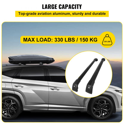 010978185727 - Lightweight Stainless Steel Roof Racks for Hyundai Tucson, Weatherproof