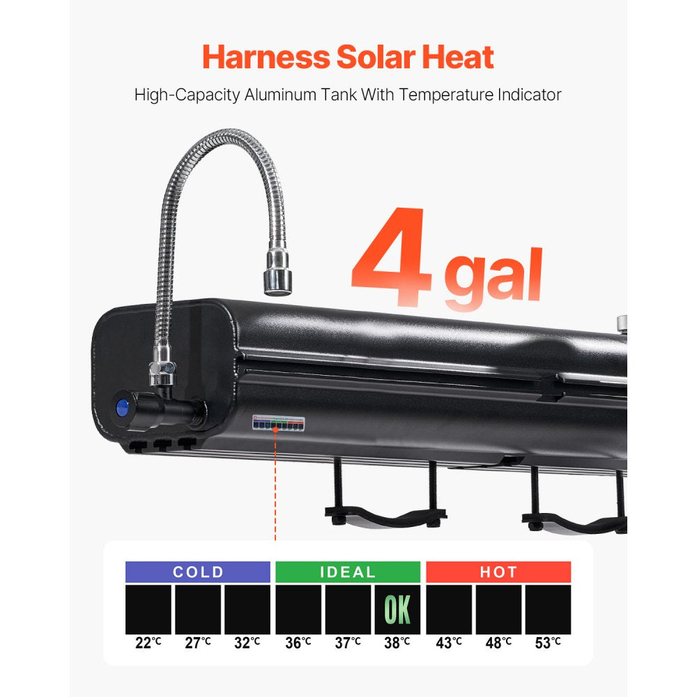 YK-SX-15L - 4 Gal Aluminum Roof Rack Water Tank for Outdoor Use