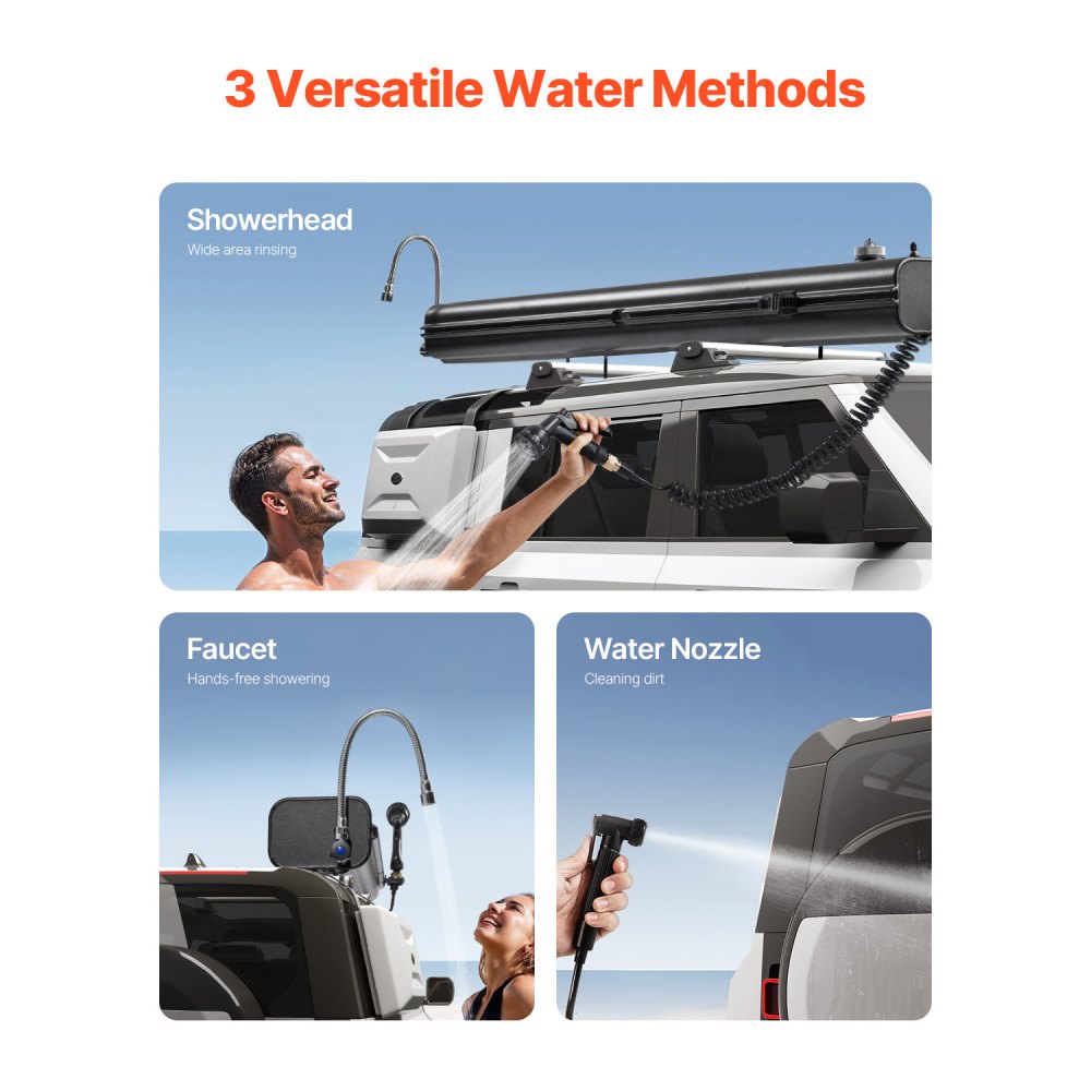 YK-SX-26L - Durable Aluminum Roof Rack Water Tank for Outdoor Showers