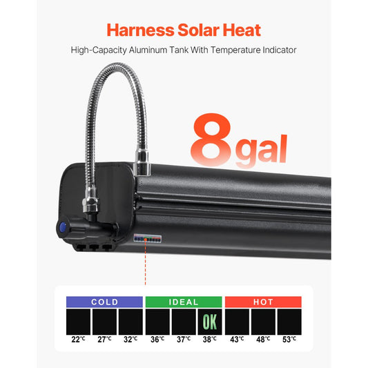 YK-SX-30L - 8 Gal Aluminum Roof Rack Water Tank for Outdoor Showers