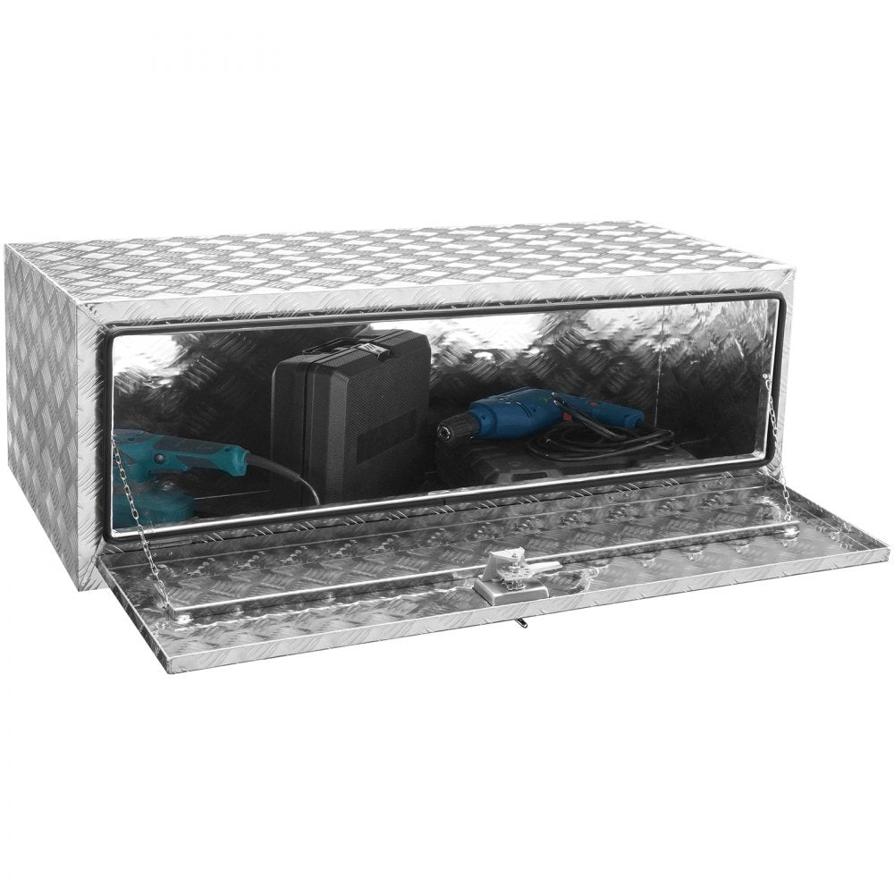 UTTB-482424 - Heavy-Duty 48" Aluminum Truck Box with Diamond Plate Design