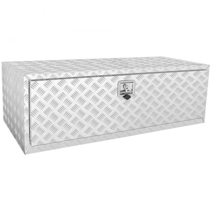 UTTB-482424 - Heavy-Duty 48" Aluminum Truck Box with Diamond Plate Design