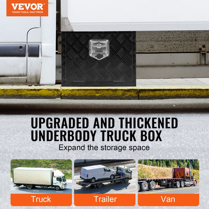 TB17-12B - Durable Aluminum Underbody Truck Tool Box with Lock & Seal