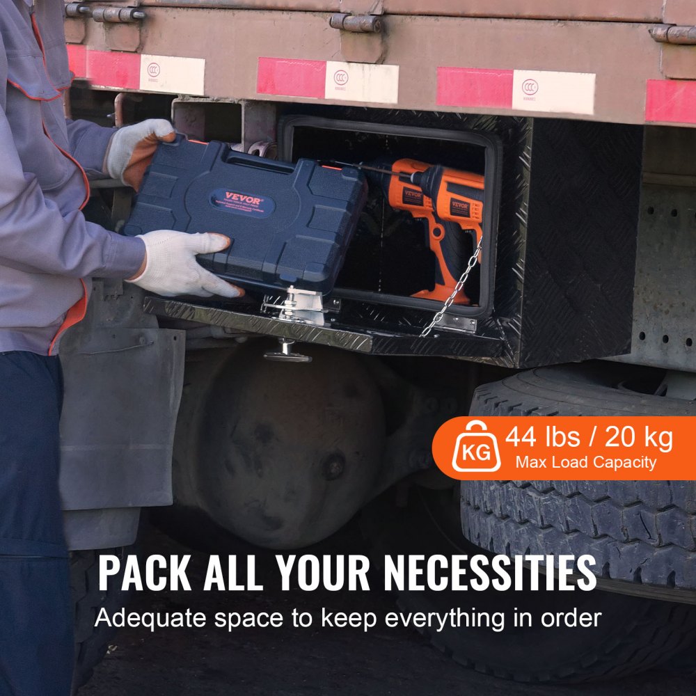 TB17-12B - Durable Aluminum Underbody Truck Tool Box with Lock & Seal