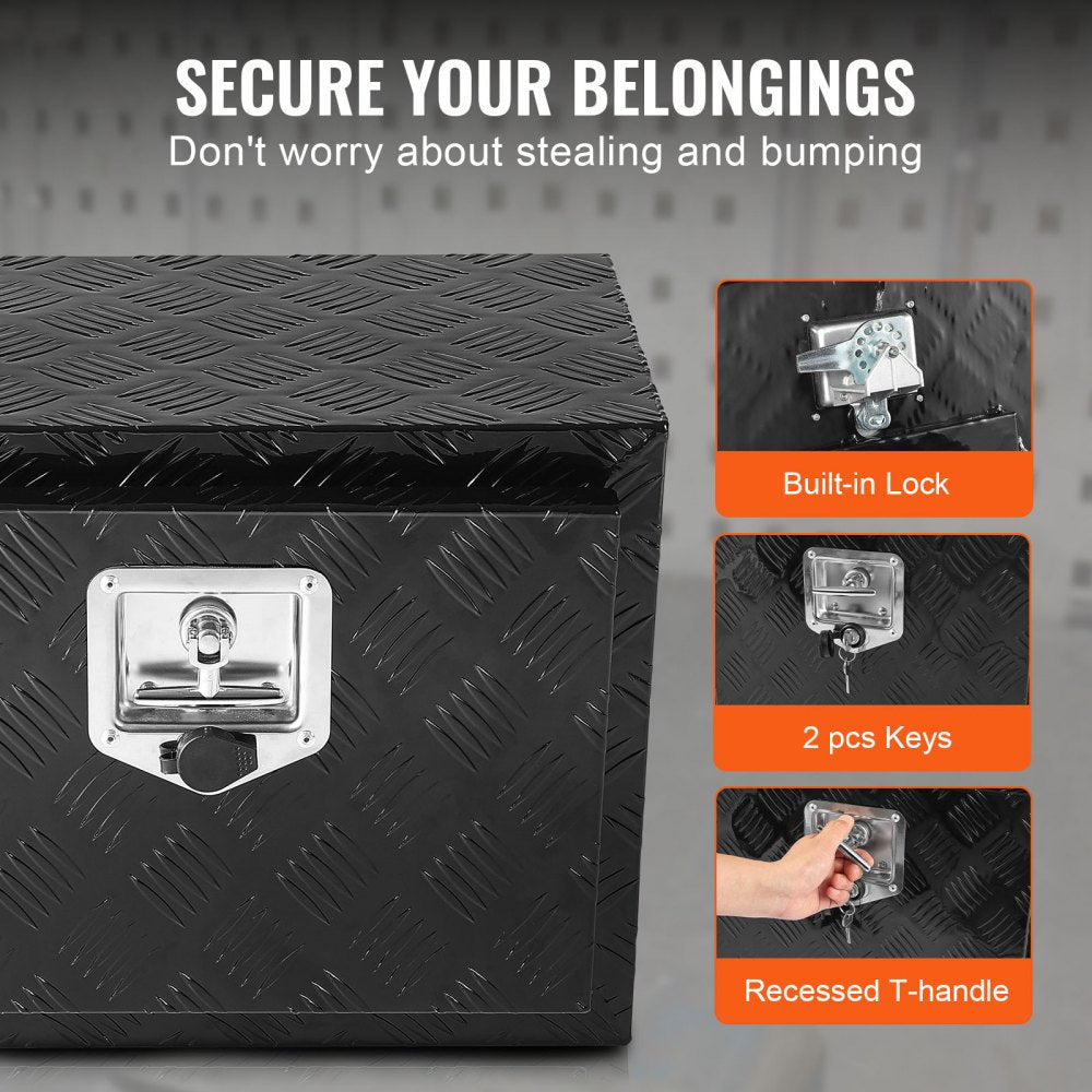 TB17-12B - Durable Aluminum Underbody Truck Tool Box with Lock & Seal