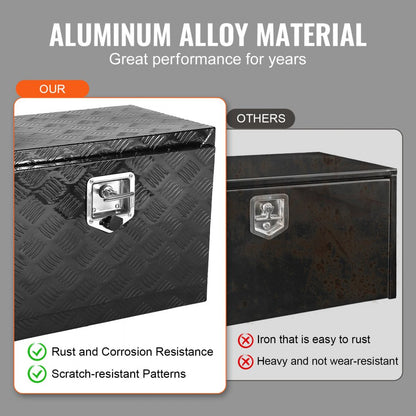 TB17-13B - Durable 24" Aluminum Underbody Toolbox with Lock and Key