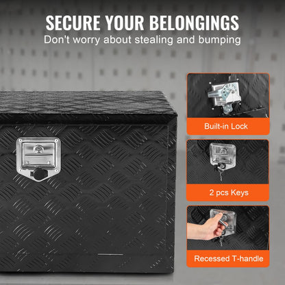 TB17-4B - Durable Aluminum Underbody Toolbox with Lock & Sealing Strip