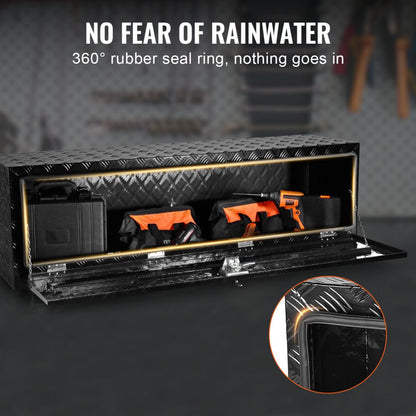 TB17-5B - Durable Underbody Aluminum Toolbox with Lock for Trucks and Vans