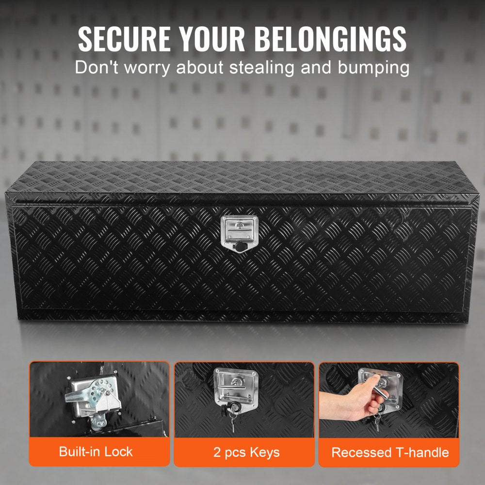 TB17-5B - Durable Underbody Aluminum Toolbox with Lock for Trucks and Vans