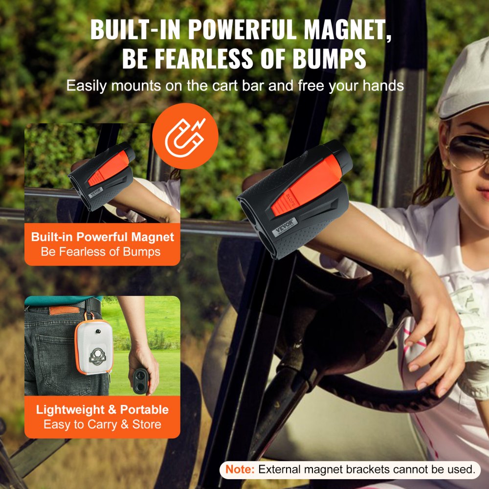 PF2F - VEVOR 1300 Yards Magnetic Golf Rangefinder with Flag Lock Technology