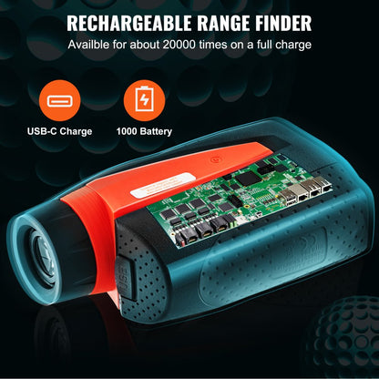 PF2F - VEVOR 1300 Yards Magnetic Golf Rangefinder with Flag Lock Technology