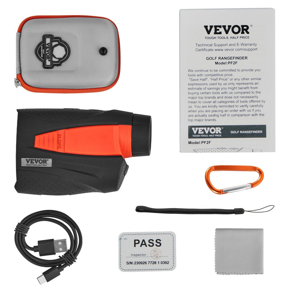 PF2F - VEVOR 1300 Yards Magnetic Golf Rangefinder with Flag Lock Technology