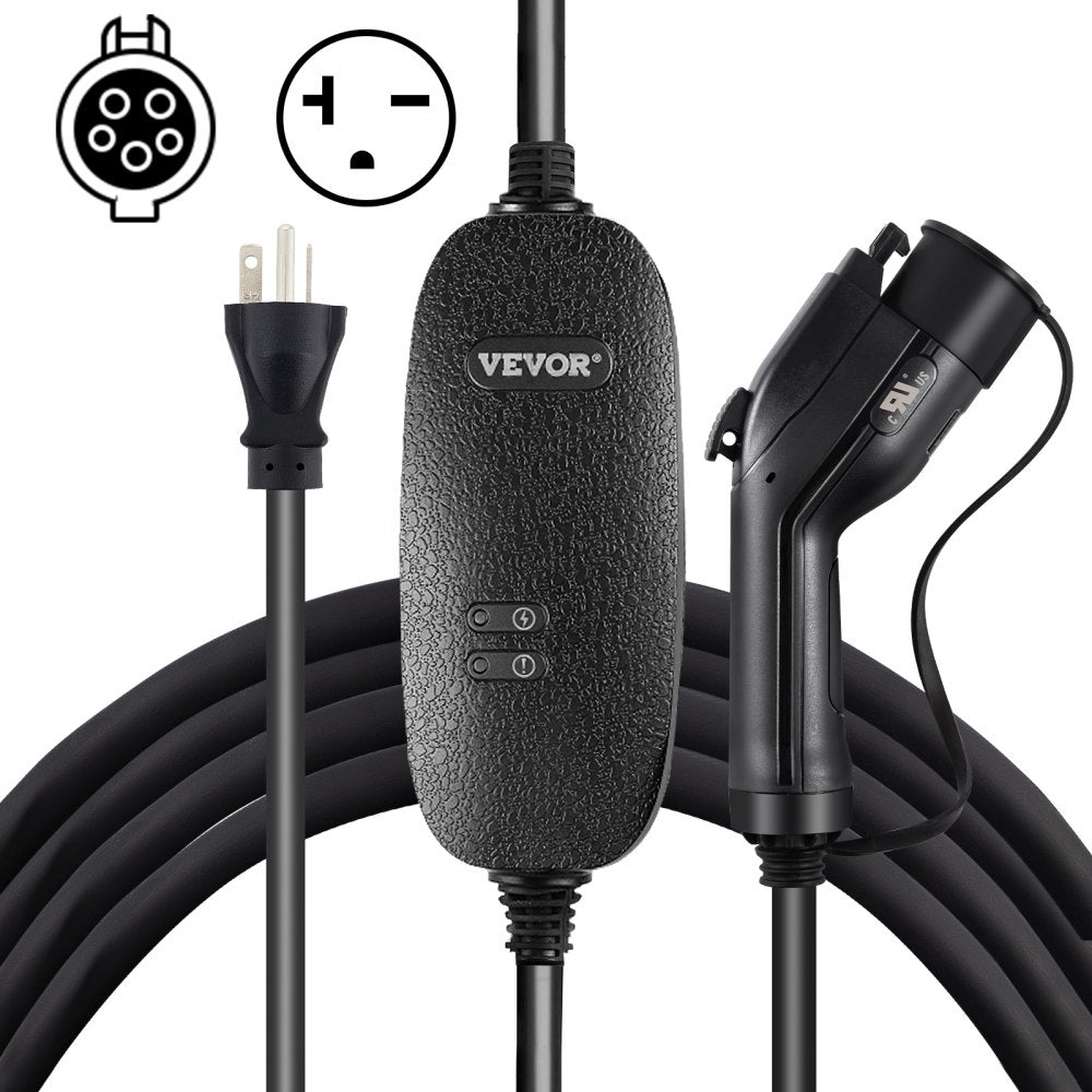 16A EV Charger - 25 ft NEMA 6-20 Fast Charger with LED Indicator