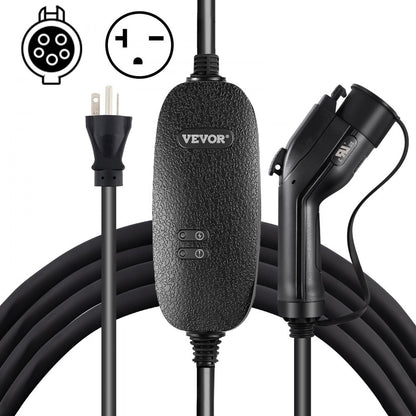 16A EV Charger - 25 ft NEMA 6-20 Fast Charger with LED Indicator