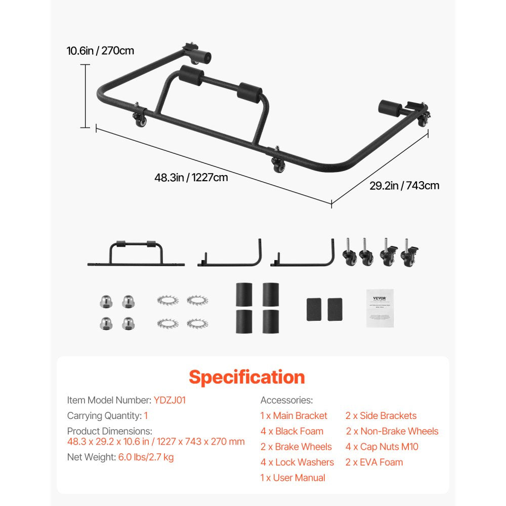 YDZJ01 - Durable Steel Hardtop Storage Rack for Jeep Doors with Mobility