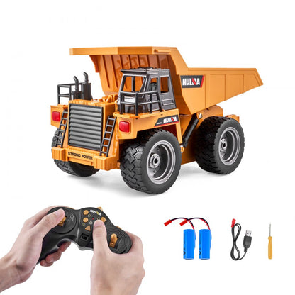 1534 - Remote Control Dump Truck with Sound Effects, 11" x 6.1", 100ft Range