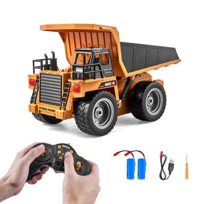 1533 - RC Dump Truck Toy with Sound Effects & Hydraulic Bed