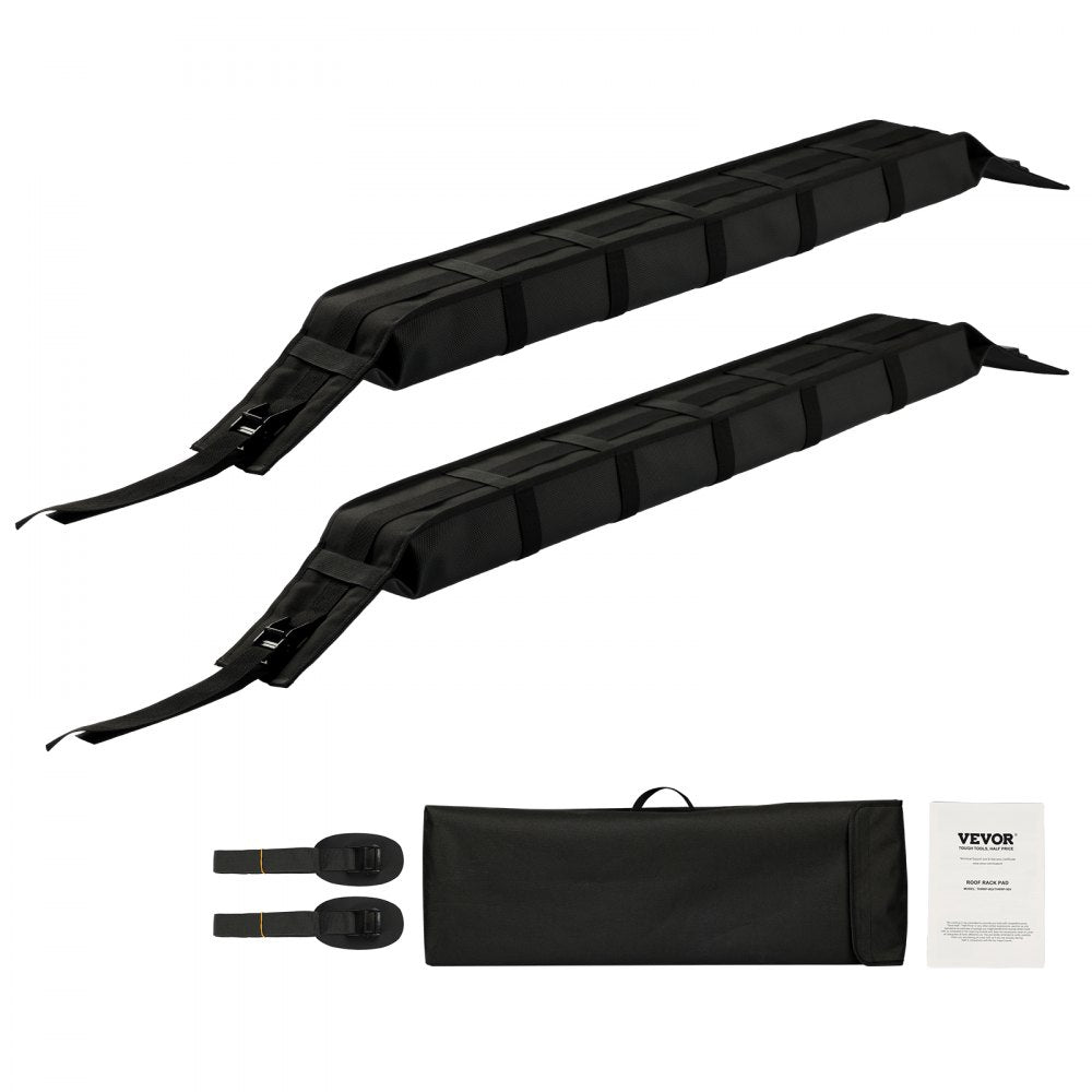 SR03 - 33in Soft Roof Rack Pads for Kayaks & Canoes, 176lbs Capacity