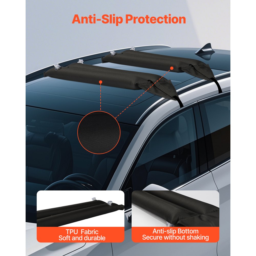 THRRP-002 - Soft Inflatable Roof Rack Pads for 88lbs Cargo Capacity