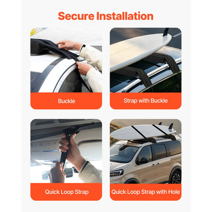 SR01 - 31.5" Soft Roof Rack Pads for Kayaks & Canoes