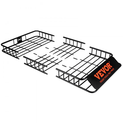 010648819336 - 64" Metal Roof Rack Cargo Basket with 200 lbs Capacity