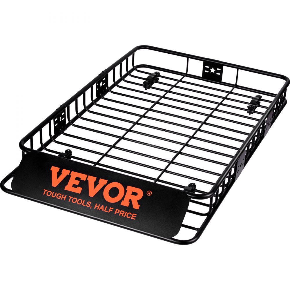 010648819336 - 64" Metal Roof Rack Cargo Basket with 200 lbs Capacity