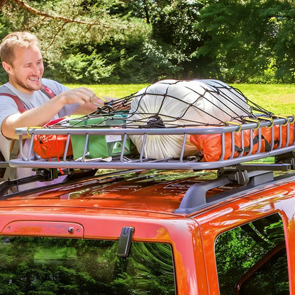 DJ-N4005 - 7.2' x 10.8' Heavy-Duty Bungee Cargo Net with 12 Carabiners