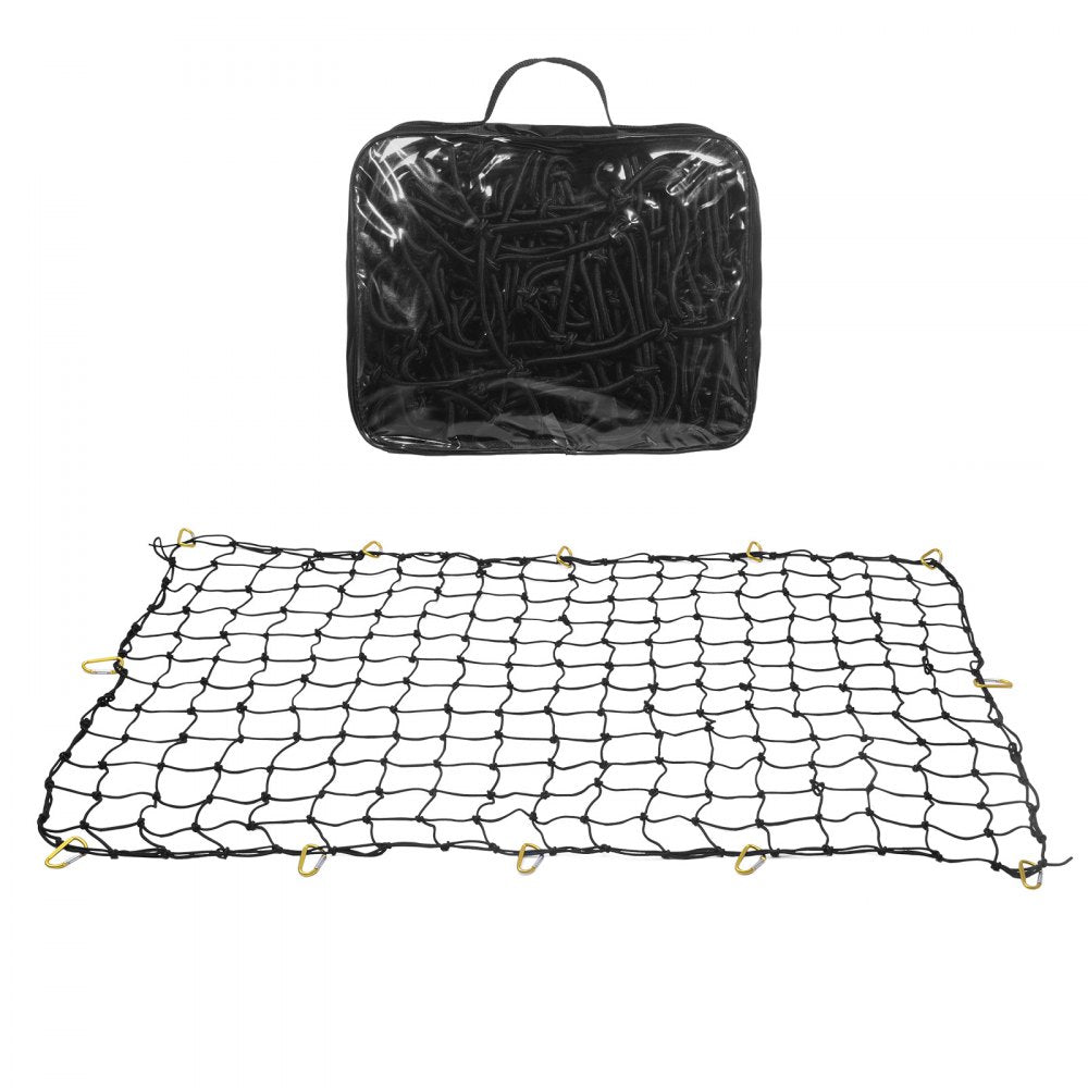 DJ-N4005 - 7.2' x 10.8' Heavy-Duty Bungee Cargo Net with 12 Carabiners