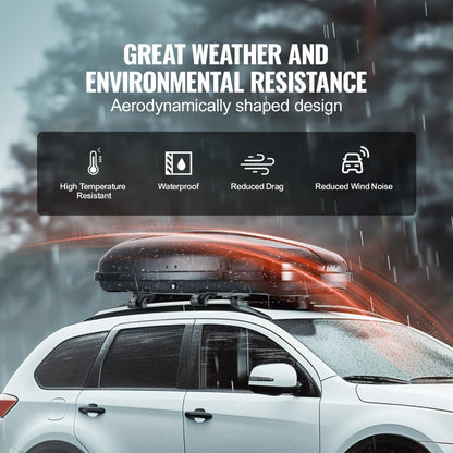 WP3001 - 165 lbs Rooftop Cargo Box - Durable ABS for SUV Travel