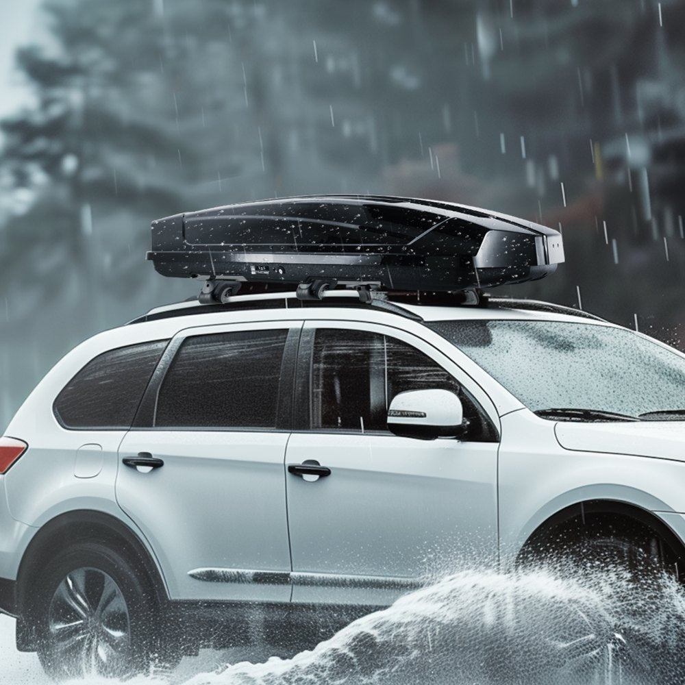 WP3027 - Durable 18 Cu Ft ABS Rooftop Cargo Box for SUVs & Cars