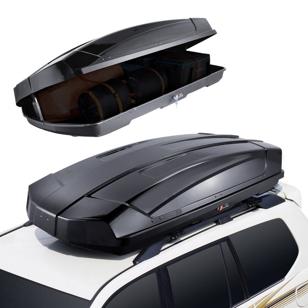 WP3027 - Durable 18 Cu Ft ABS Rooftop Cargo Box for SUVs & Cars