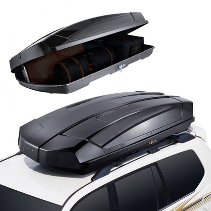 WP3027 - Durable 18 Cu Ft ABS Rooftop Cargo Box for SUVs & Cars