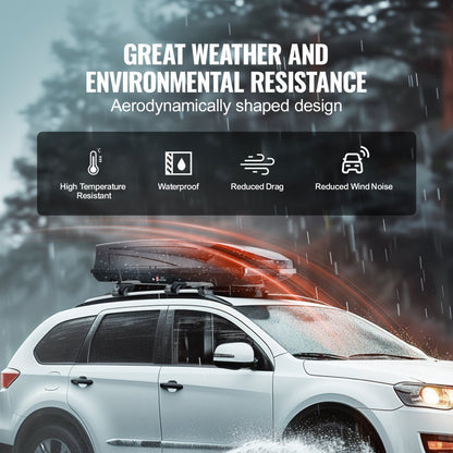 WP3023 - 22 Cu Ft Durable ABS Rooftop Cargo Box for Travel