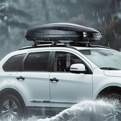 WP3005 - Durable 8 Cubic Feet ABS Rooftop Cargo Box for Outdoor Adventures